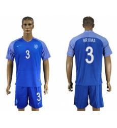 Holland #3 Bruma Away Soccer Country Jersey