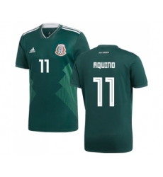 Mexico #11 Aquino Green Home Soccer Country Jersey