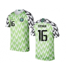 Nigeria #16 EZENWA Home Soccer Country Jersey