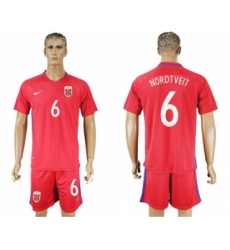 Norway #6 Nordtveit Home Soccer Country Jersey