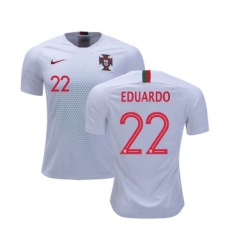Portugal #22 Eduardo Away Soccer Country Jersey