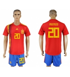 Spain #20 Asensio Home Soccer Country Jersey
