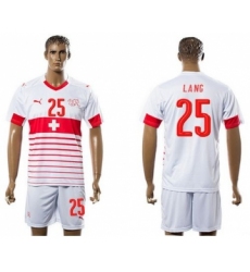 Switzerland #25 Lang Away Soccer Country Jersey