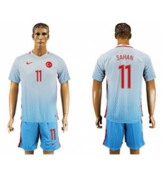 Turkey #11 Sahan Away Soccer Country Jersey
