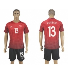 Turkey #13 Koybasi Home Soccer Country Jersey