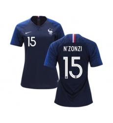 Women's France #15 N'Zonzi Home Soccer Country Jersey