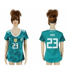 Women's Germany #23 Sane Away Soccer Country Jersey