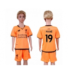 Liverpool #19 Mane Sec Away Kid Soccer Club Jersey