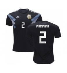 Argentina #2 Mammana Away Kid Soccer Country Jersey