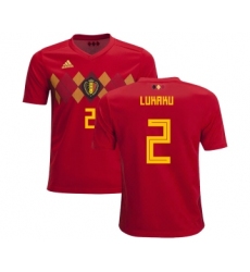 Belgium #2 Lukaku Home Kid Soccer Country Jersey