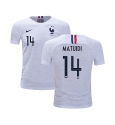 France #14 Matuidi Away Kid Soccer Country Jersey