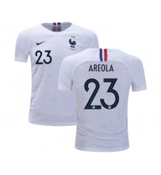 France #23 Areola Away Kid Soccer Country Jersey
