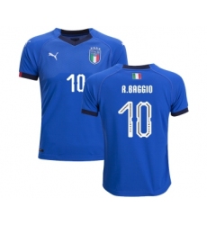 Italy #10 R.Baggio Home Kid Soccer Country Jersey
