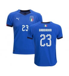 Italy #23 Gabbiadini Home Kid Soccer Country Jersey
