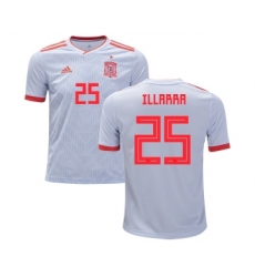 Spain #25 Illarra Away Kid Soccer Country Jersey