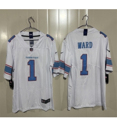 Men's Tennessee Titans #1 Cameron Ward White 2026 F.U.S.E. Vapor Limited Football Stitched Jersey