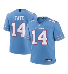 Men's Tennessee Titans #14 Carnell Tate Blue Vapor Limited Stitched jersey