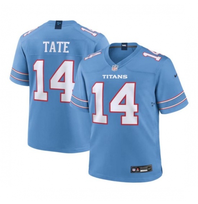 Men's Tennessee Titans #14 Carnell Tate Blue Vapor Limited Stitched jersey