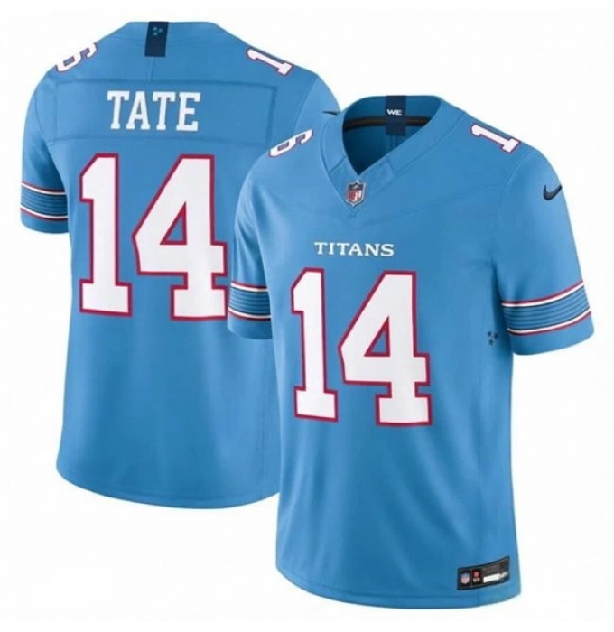 Men's Tennessee Titans #14 Carnell Tate Light Blue 2026 F.U.S.E. Vapor Limited Football Stitched Jersey