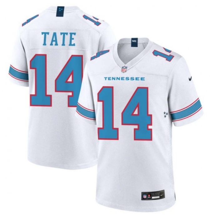 Men's Tennessee Titans #14 Carnell Tate white Vapor Limited Stitched jersey