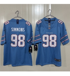 Men's Tennessee Titans #98 Jeffery Simmons Light Blue 2026 F.U.S.E. Vapor Limited Football Stitched Jersey