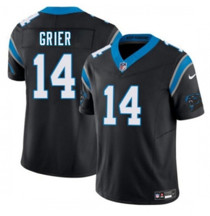 Men's Carolina Panthers #14 Will Grier Black 2026 F.U.S.E. Vapor Limited Football Stitched Jersey