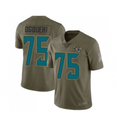 Men's Jacksonville Jaguars #75 Cedric Ogbuehi Limited Olive 2017 Salute to Service Football Jersey