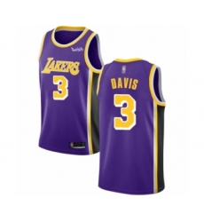 Youth Los Angeles Lakers #3 Anthony Davis Swingman Purple Basketball Jersey - Statement Edition