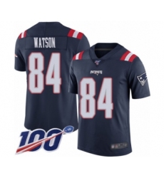 Men's New England Patriots #84 Benjamin Watson Limited Navy Blue Rush Vapor Untouchable 100th Season Football Jersey