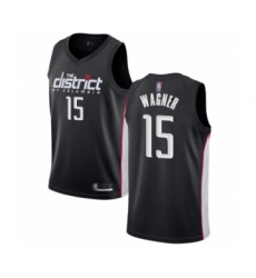 Men's Washington Wizards #15 Moritz Wagner Authentic Black Basketball Jersey - City Edition