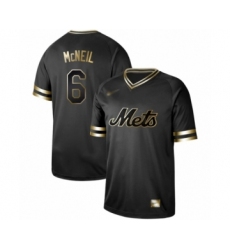 Men's New York Mets #6 Jeff McNeil Authentic Black Gold Fashion Baseball Jersey