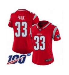 Women's New England Patriots #50 Chase Winovich Red Alternate Vapor Untouchable Limited Player 100th Season Football Jersey