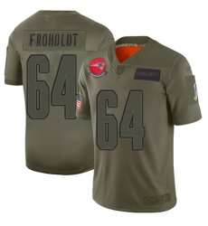 Men's New England Patriots #64 Hjalte Froholdt Limited Camo 2019 Salute to Service Football Jersey