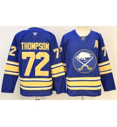 Men's Buffalo Sabres #72 Tage Thompson Blue 2024-25 With A Stitched Jersey