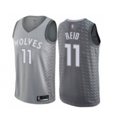 Men's Minnesota Timberwolves #11 Naz Reid Authentic Navy Blue Basketball Jersey - Icon Edition