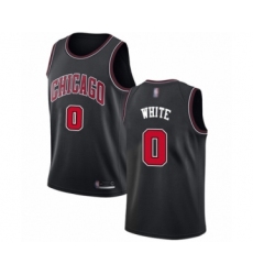Men's Chicago Bulls #0 Coby White Authentic Black Basketball Jersey Statement Edition