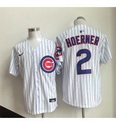 Men's Chicago Cubs #2 Alex Bregman White Cool Base Stitched Baseball Jersey