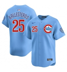 Men's Chicago Cubs #25 Moises ballesteros Blue 2024 25 2nd Alternate Limited Stitched Baseball Jersey