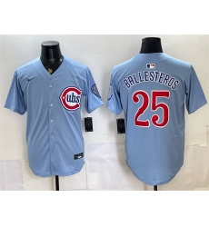 Men's Chicago Cubs #25 Moisés Ballesteros Blue 2026 2nd Alternate Limited Stitched Baseball Jersey