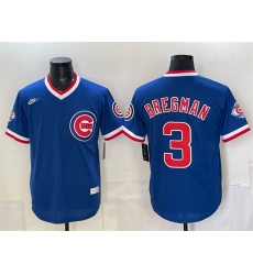 Men's Chicago Cubs #3 Alex Bregman Royal 150th Anniversary Throwback Vapor Limited Stitched Baseball Jersey