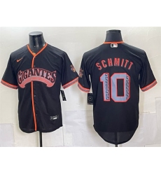 Men's San Francisco Giants #10 Casey Schmitt Black 2026 Alternate Stadium Stitched Baseball Jersey