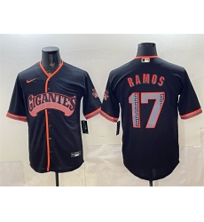 Men's San Francisco Giants #17 Heliot Ramos Black 2026 Alternate Stadium Stitched Baseball Jersey