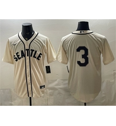 Men's Seattle Mariners #3 J.P. Crawford Cream Alternate Stitched Baseball Jersey