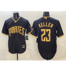 Men's Pittsburgh Pirates #23 Mitch Keller Black 2026 City Connect Stadium Stitched Baseball Jersey