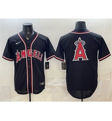 Men's Los Angeles Angels Team Big Logo 2026 Fashion Black Out Stitched Baseball Jersey