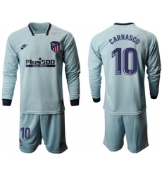 Atletico Madrid #10 Carrasco Third Long Sleeves Soccer Club Jersey