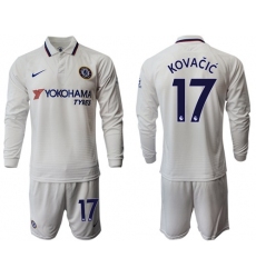 Chelsea #17 Kovacic Away Long Sleeves Soccer Club Jersey