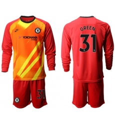 Chelsea #31 Green Red Goalkeeper Long Sleeves Soccer Club Jersey