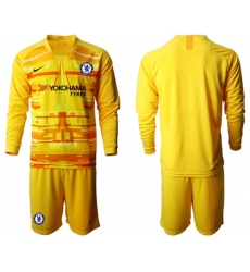 Chelsea Blank Yellow Goalkeeper Long Sleeves Soccer Club Jersey