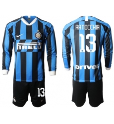 Inter Milan #13 Ranocchia Home Long Sleeves Soccer Club Jersey